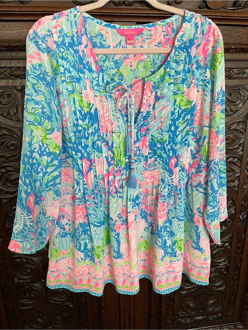 Lilly Pulitzer Marilina Tie-Neck Tunic large